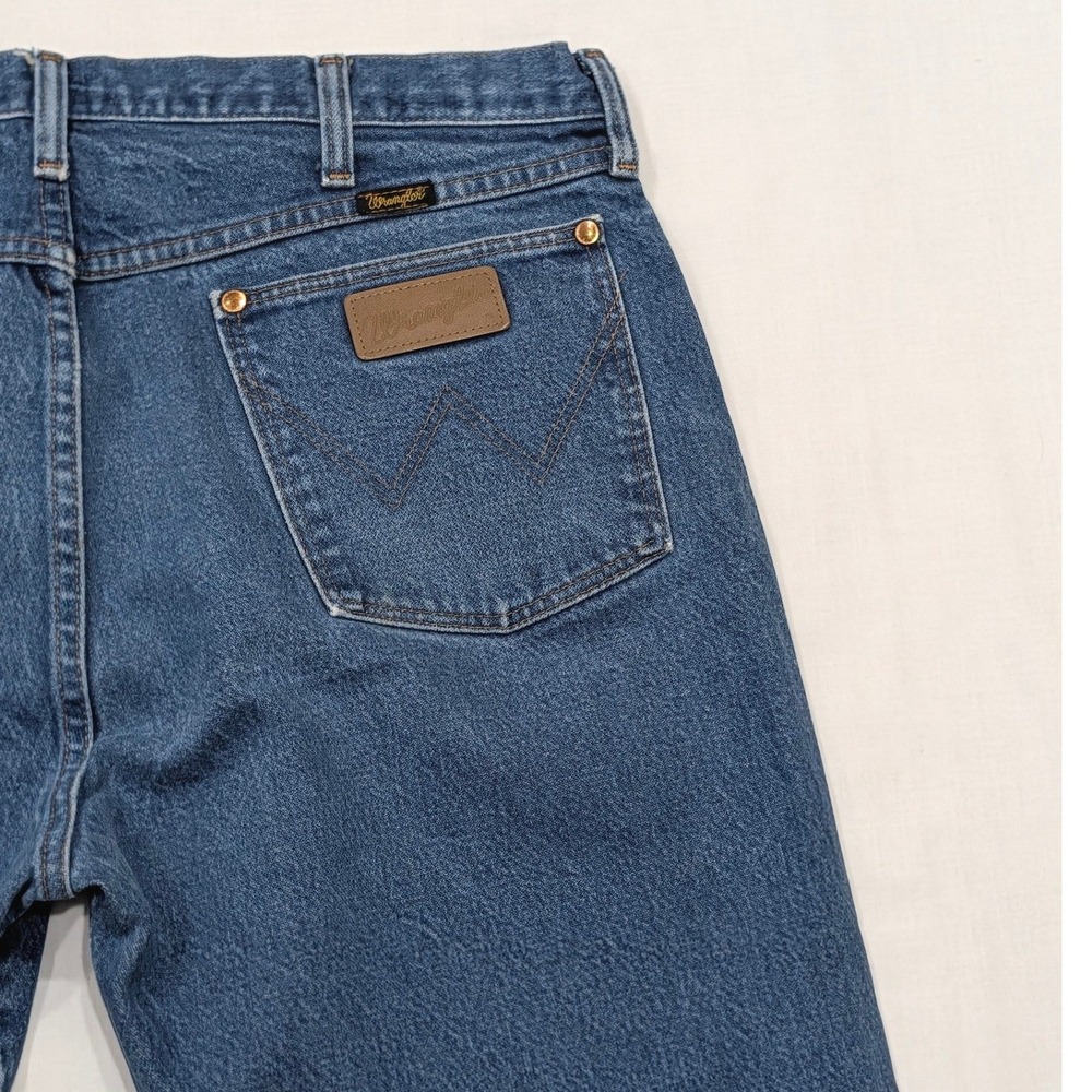 Wrangler 13MWZ Cowboy Cut Jeans Mens 38x30 Made in USA Blue Denim Straight Leg